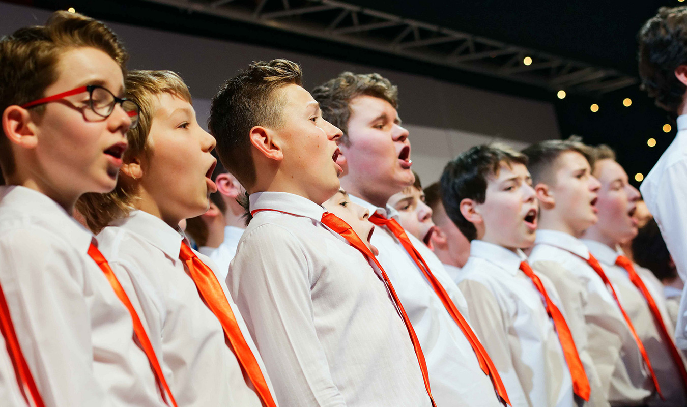Children singing in a boys choir