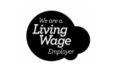 Living Wage Employer logo in black